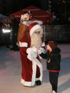 Le père Noël sur la glace !